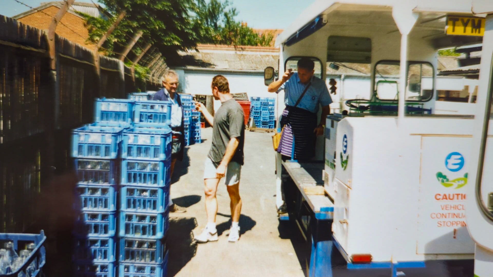 1990's? Morden Retail, with L-R: Dave Grieves, Robert Hughes and Keith Halford. Gordon Martin comments "Great depot. My mate Jim Napier was Manager. Ernie Benford's old office with his faithful PA Betty Crowhurst. I was manager at Kenley at the time!!!" (Courtesy Robert Hughes)