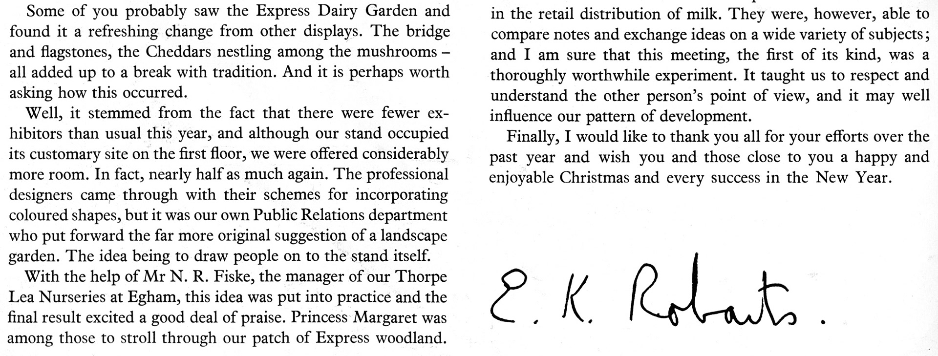 1967 Royal Dairy Show, E.K Robarts explains. (Express News Christmas)