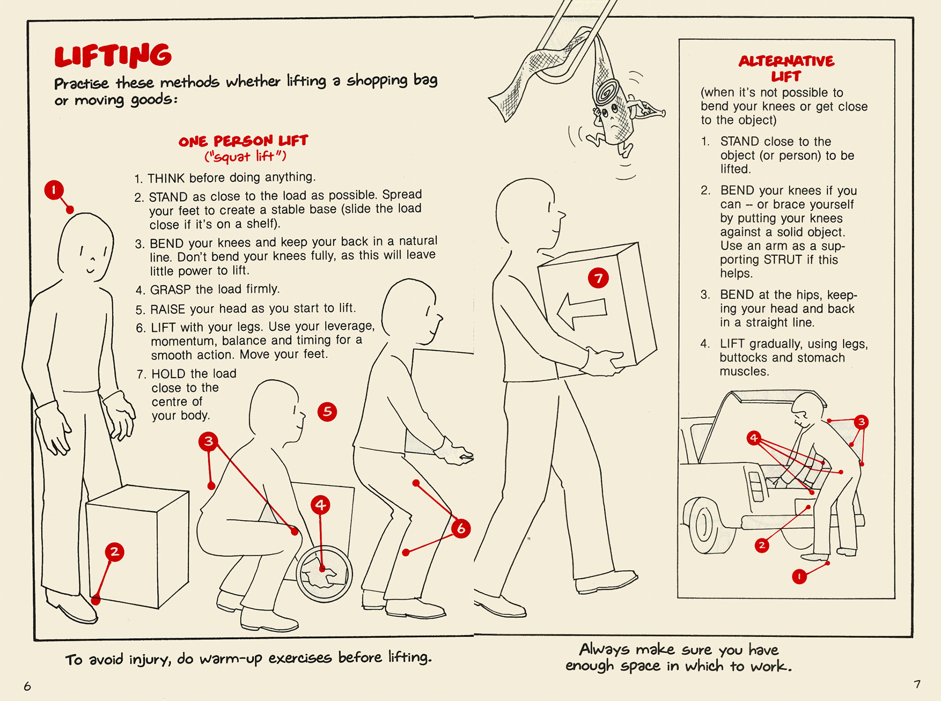 1997 Express/ Dale Farm 'Safe Manual Handling' booklet