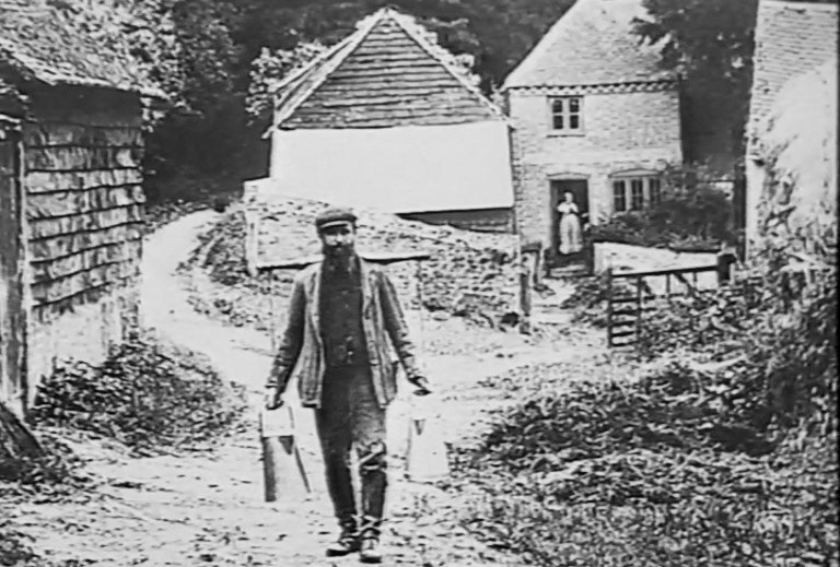 1865 Cattle Plague (Rinderpest) meant that all London cows had to be slaughtered, but George Barham's company was able to continue to supply milk from farms outside London. (Express 125 Years video still)