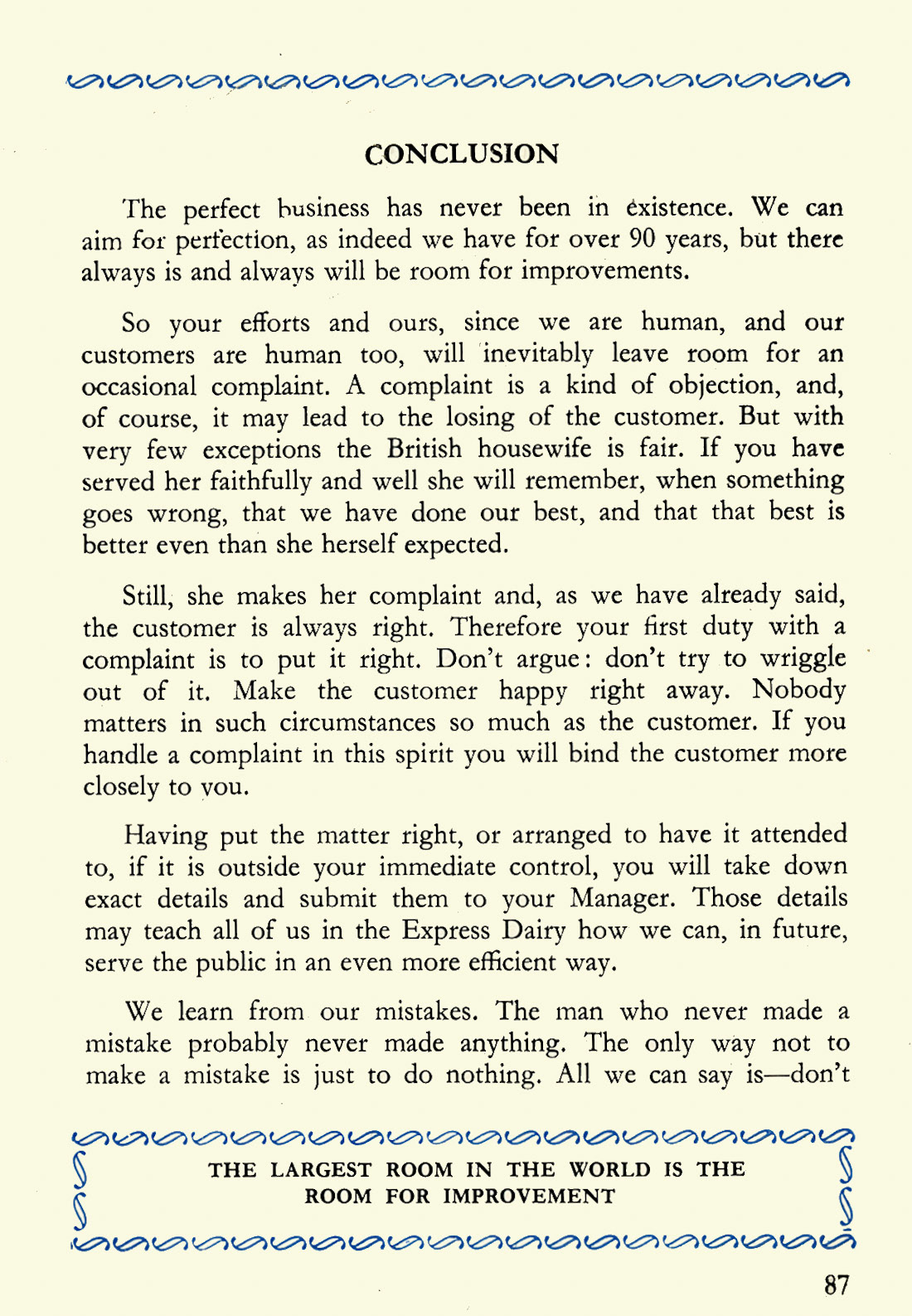 1956 Express Salesman's Manual, Fourth Edition published 1954, presented to Roger Gillard, Orpington Depot