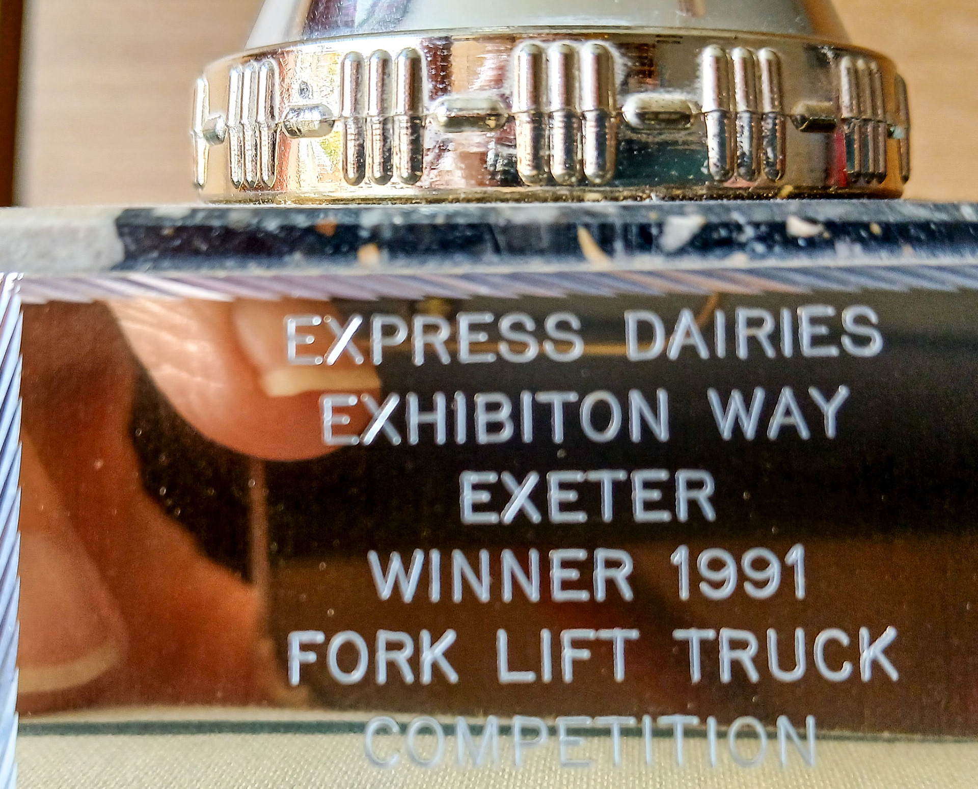 1991 Exeter. Phillip Budd won the Exhibition Way Fork Lift Truck Competition, held at South Ruislip. (Courtesy Phillip Budd)