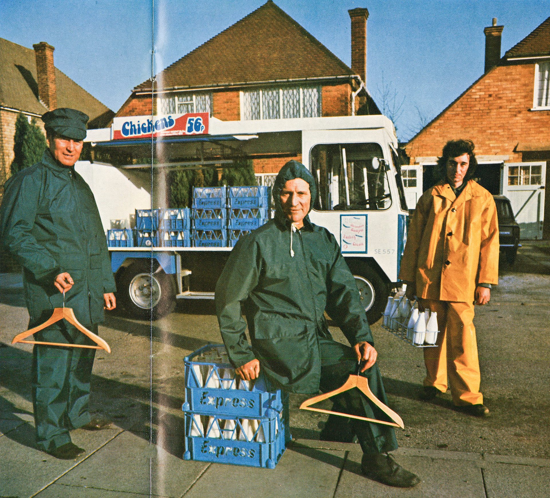 1973 Eric Ives, Reggie Nettleton and John Costick from Hillingdon model new all-weather clothing. (Express News Spring)
