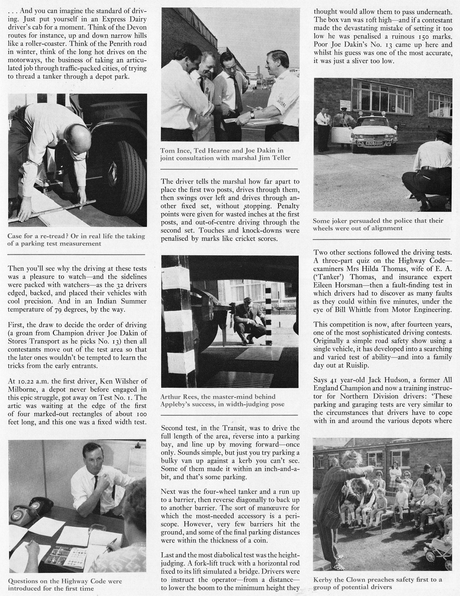 1970 National Lorry Driver of the Year - Tom Ince, Ted Hearne, Joe Dakin with Jim Tiller, Arthur Rees (Apppleby)