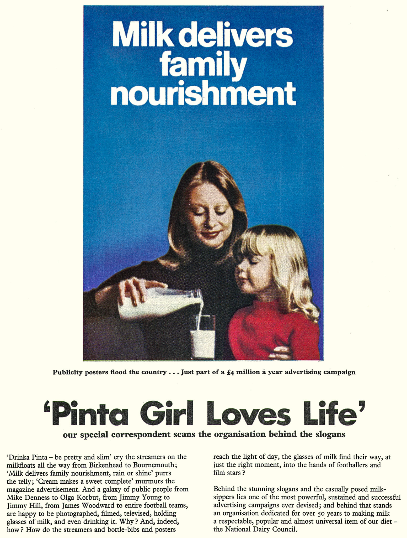 1975 National Dairy Council marketing campaigns explained. (Express News Summer)