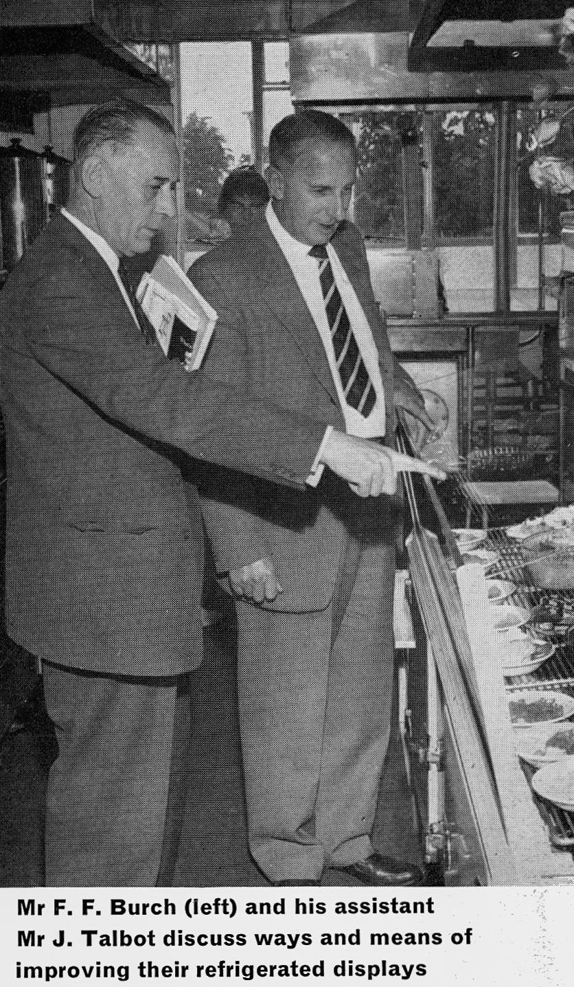 1963 Canteen Controller Mr F.F. Burch and his assistant Mr J. Talbot , from Staff Canteen Feature (Express News Autumn)
