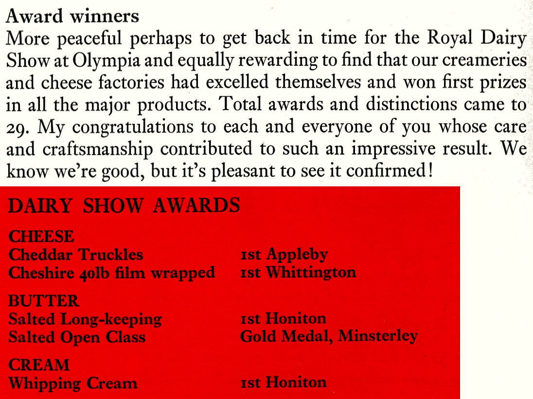 1970 Royal Dairy Show awards. (Express News Christmas)