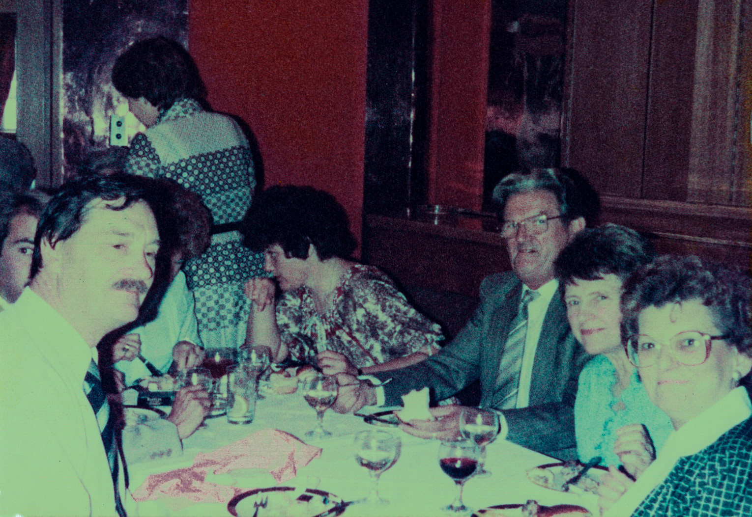 1984 Mabel Walton's retirement, Steve Lorton in foreground  (Courtesy Beryl Purslove)