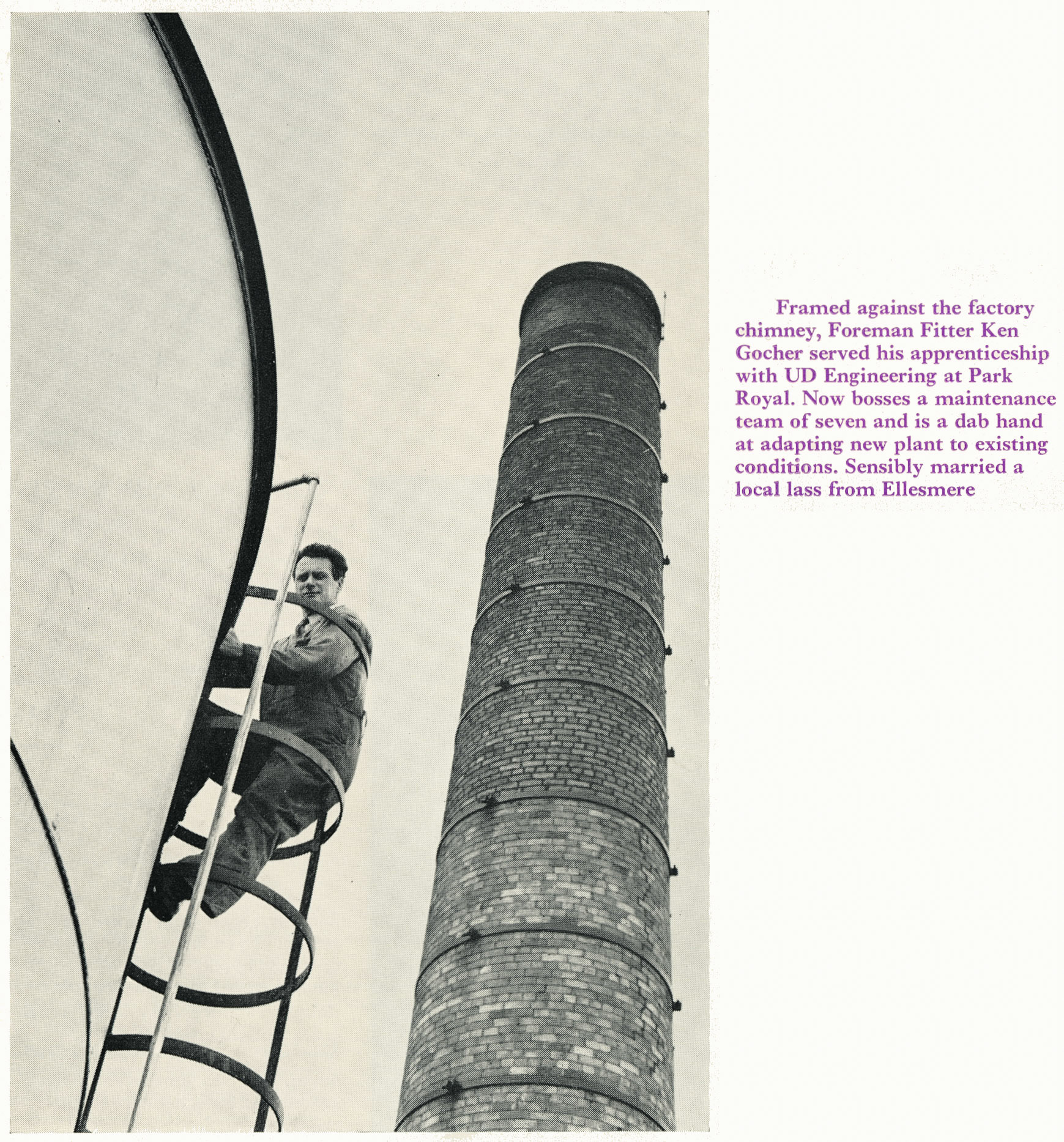 1970 Ruyton-Foreman Fitter Ken Gocher (Courtesy Doreen Williams)