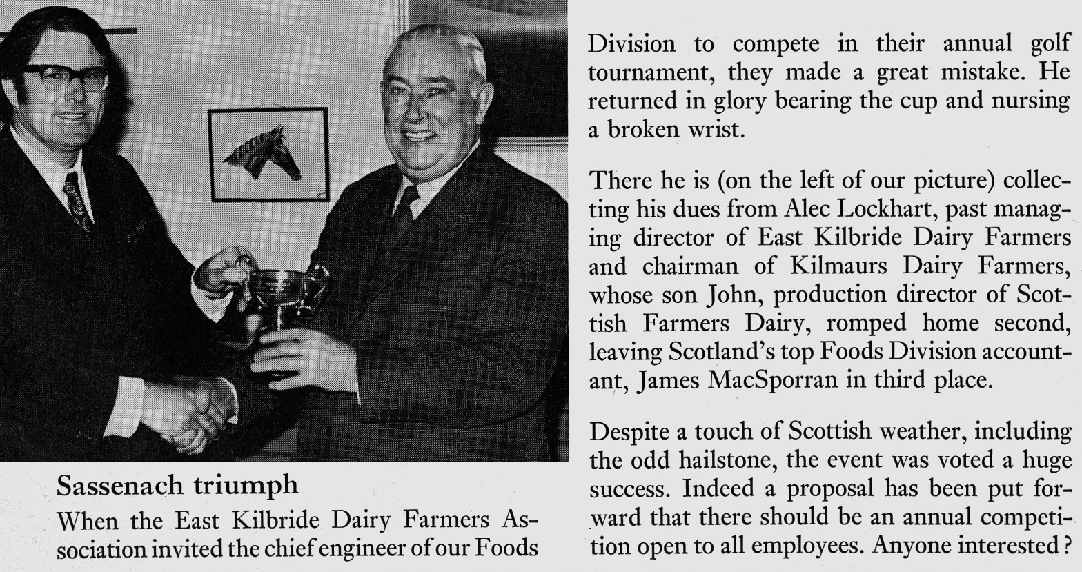 1974 Scottish golf tournament winners. (Express News Spring)