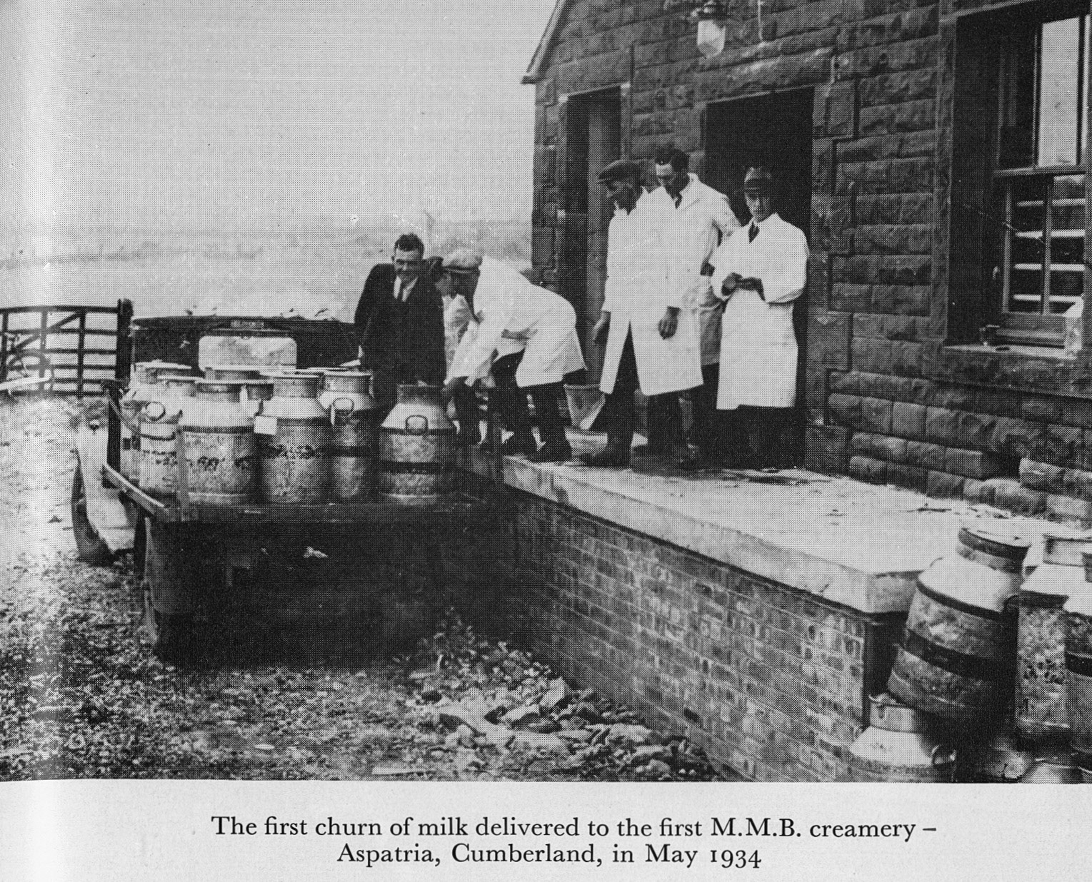 1934 Aspatria Creamery, from 'Milk to Market' Illustrations by Stanley Baker - Dust Jacket