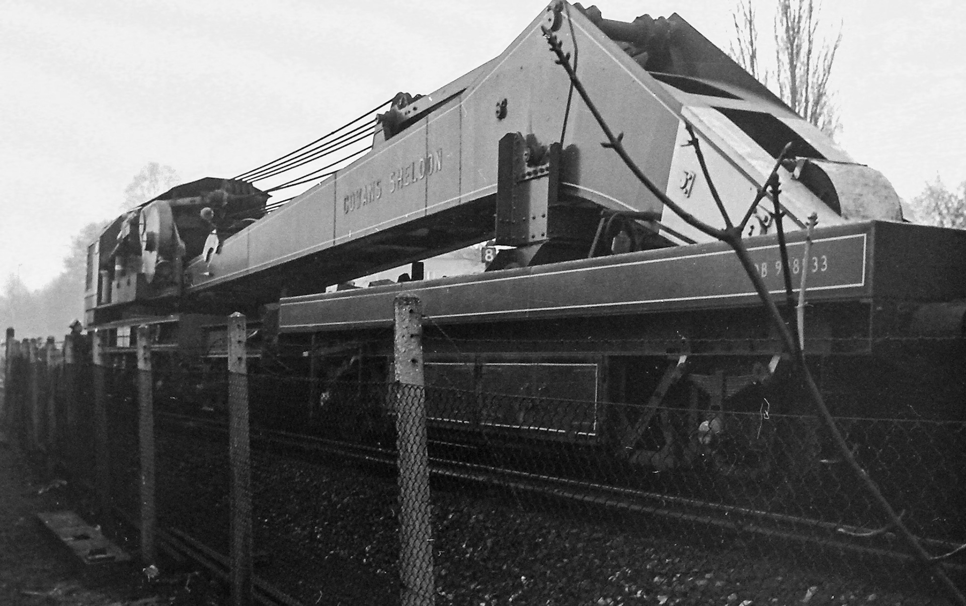 1966 South Morden. BR Standard Class 4 Tank 80141 jumped the points with a load of empty tanks, closing the line and siding for 48 hours. (Photographer Sam Jones)