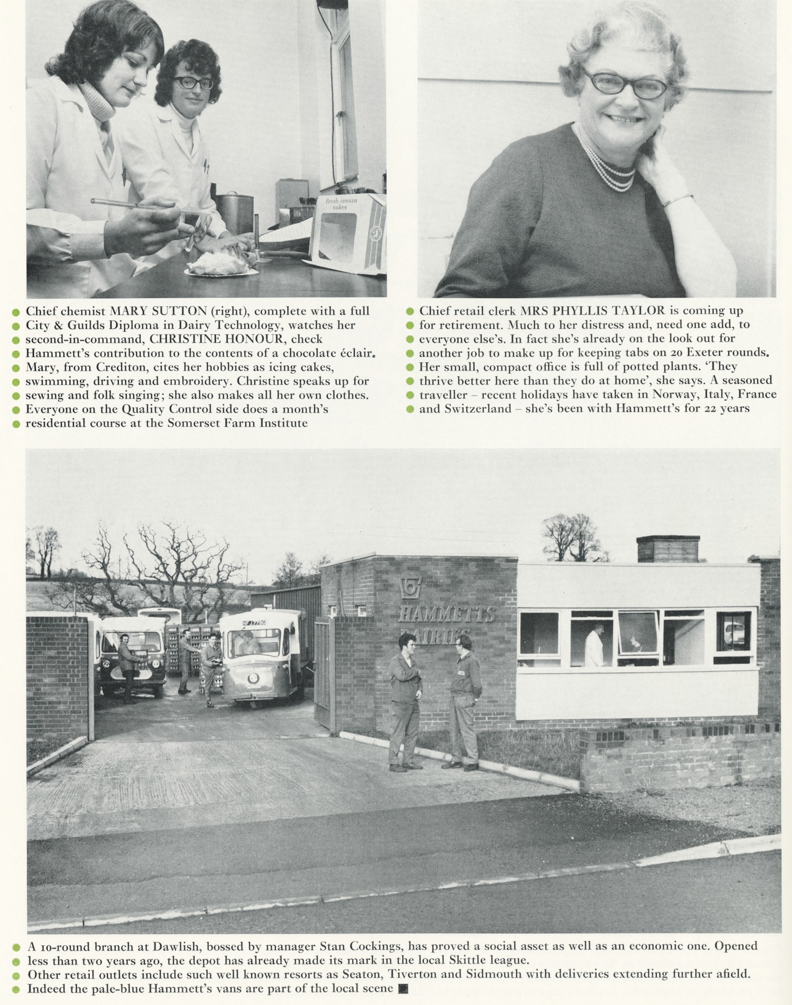 1972 - A Close-up of Hammett's Dairies