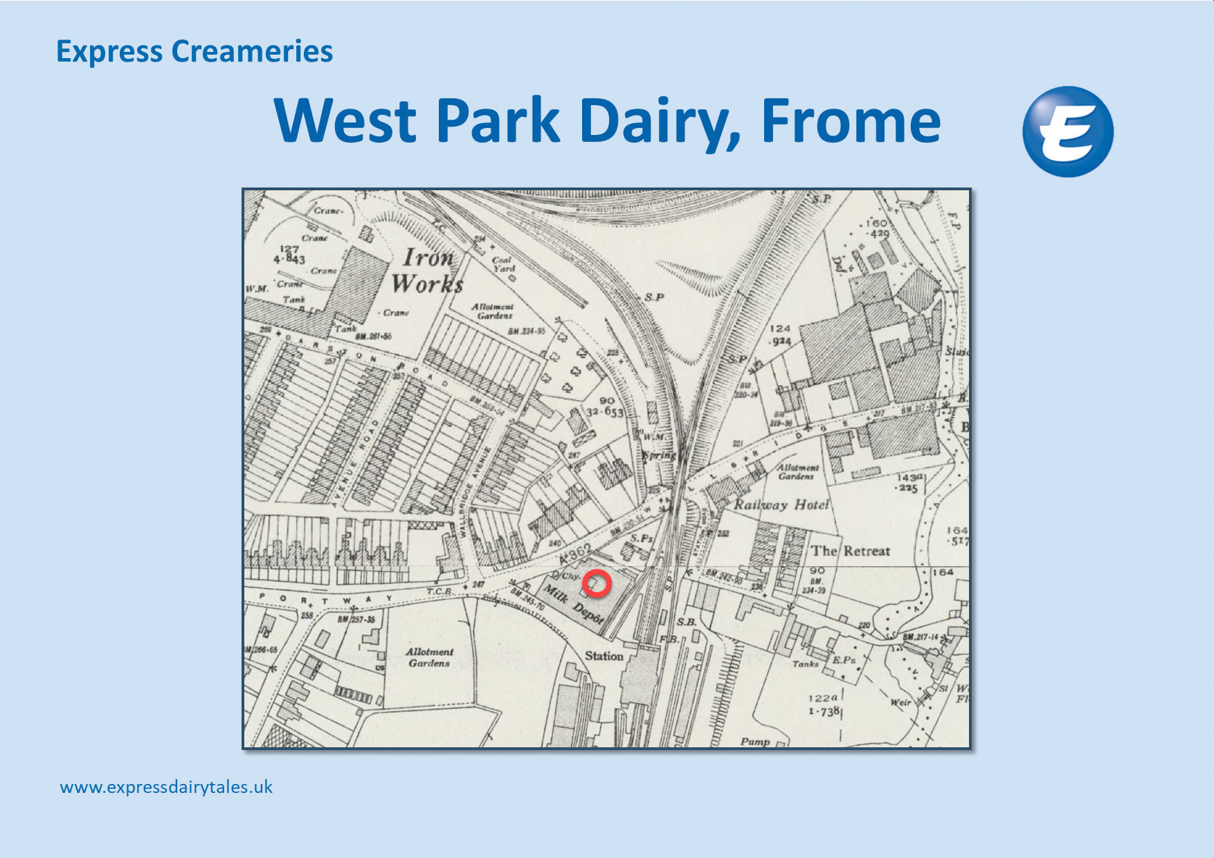 1936 OS map showing location of West Park Dairy. (Courtesy National Library of Scotland)