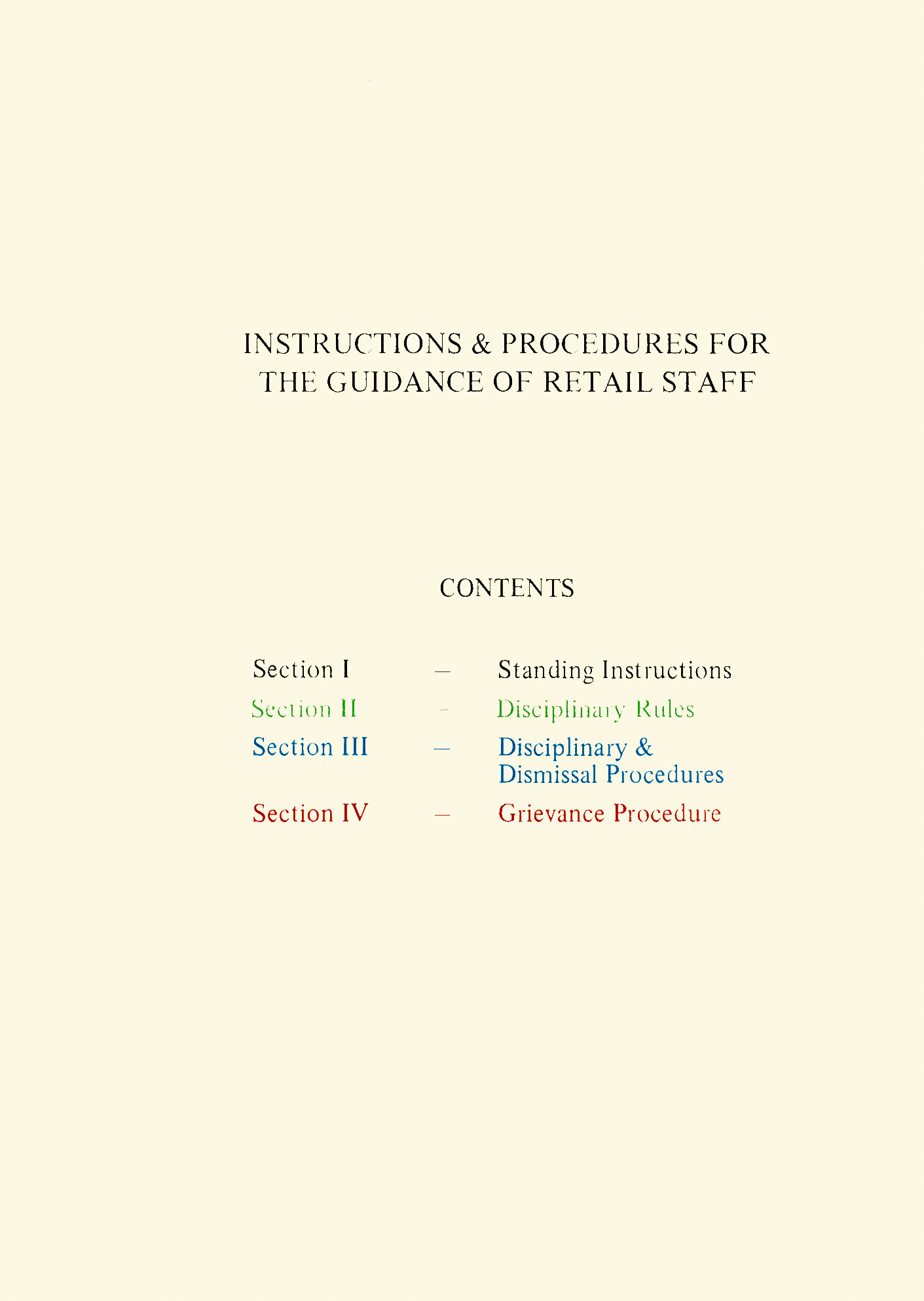 1970's? Procedures &amp; Instructions for Retail Staff, P2 (Express Dairy Tales collection)