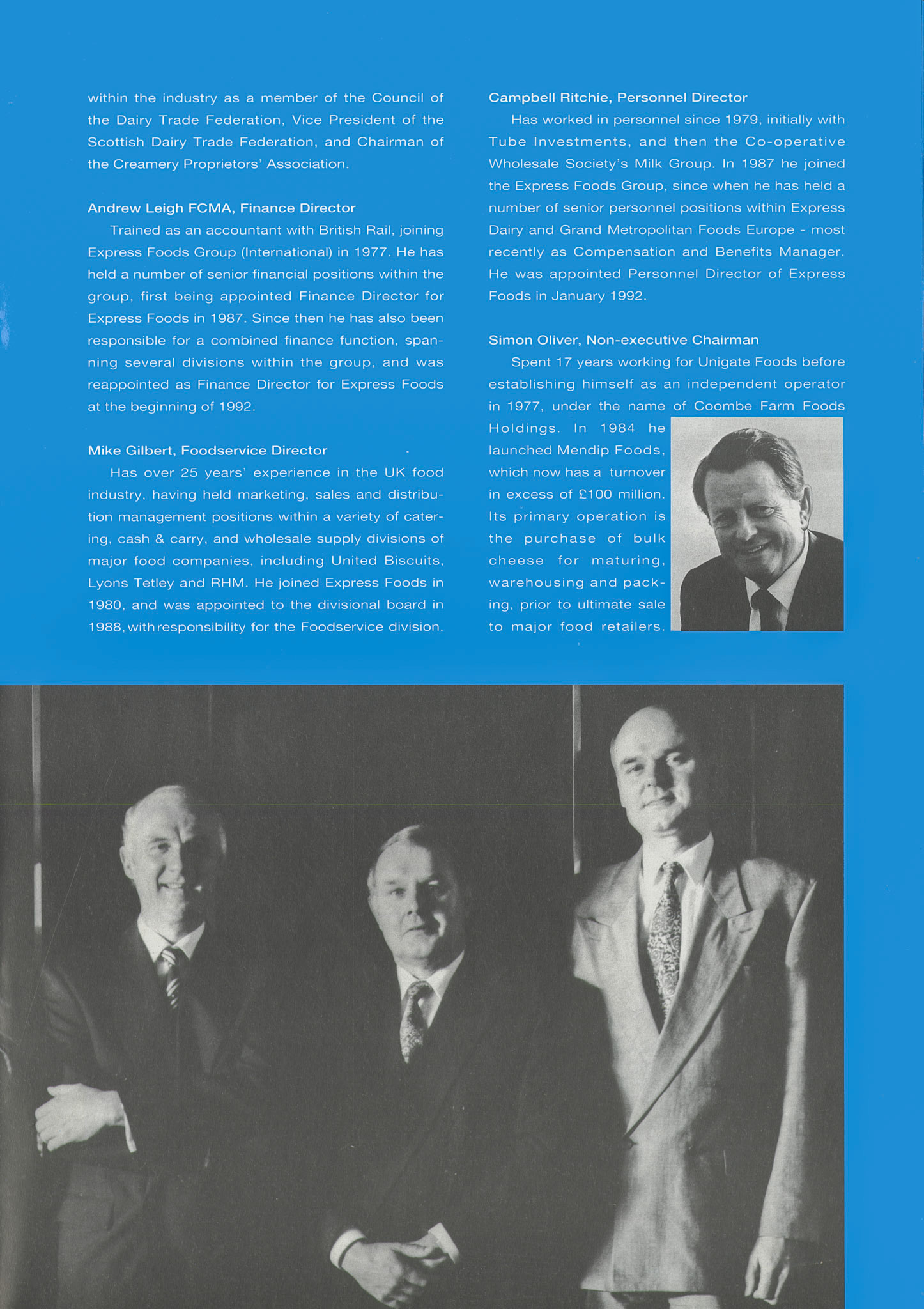 1992 Brochure explaining the Express Foods management buyout from Grand Metropolitan, led by MD Roger Davenport. (Courtesy Paul Luke)