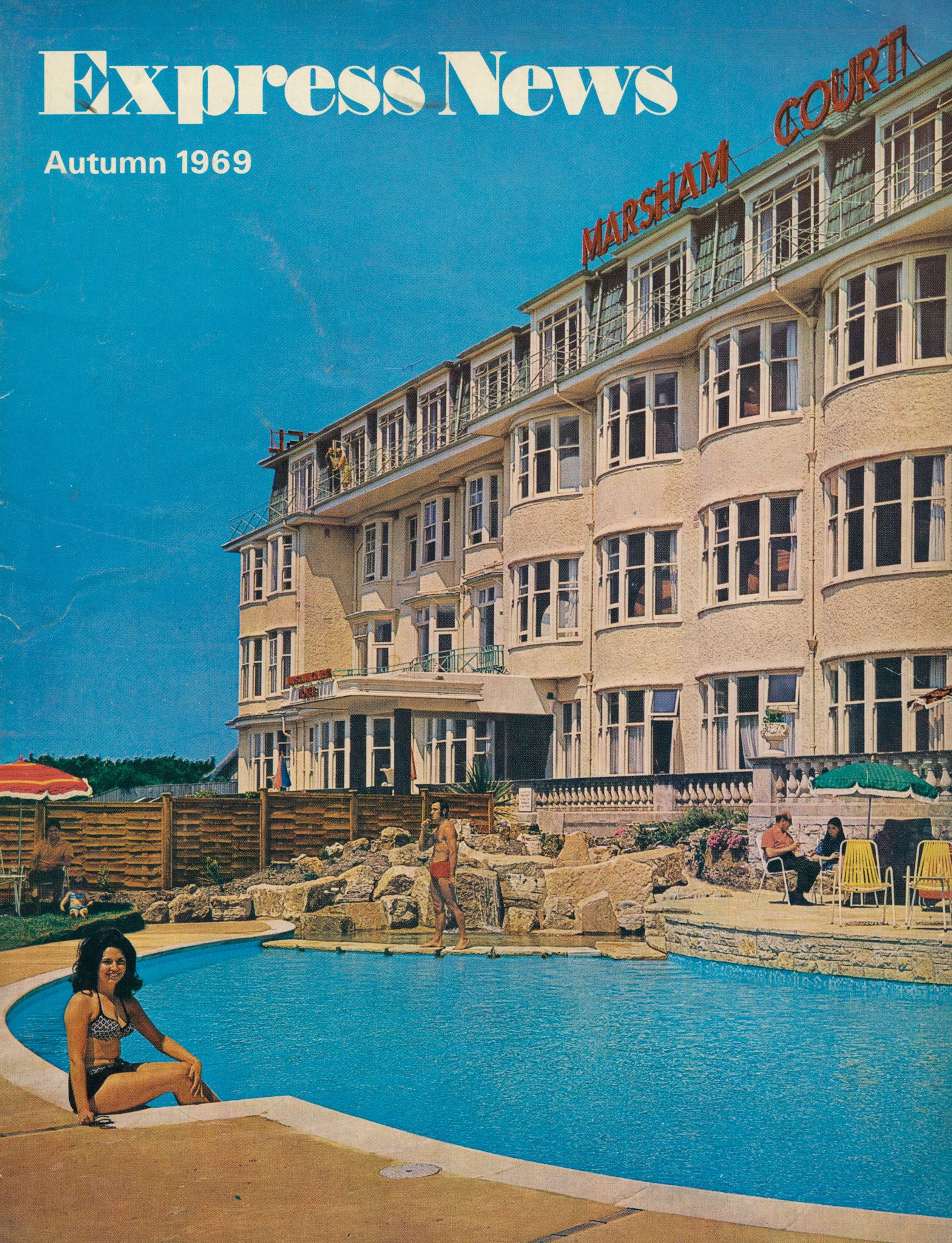 1969 Marsham Court Hotel in Bournemouth, the first swimming pool hotel