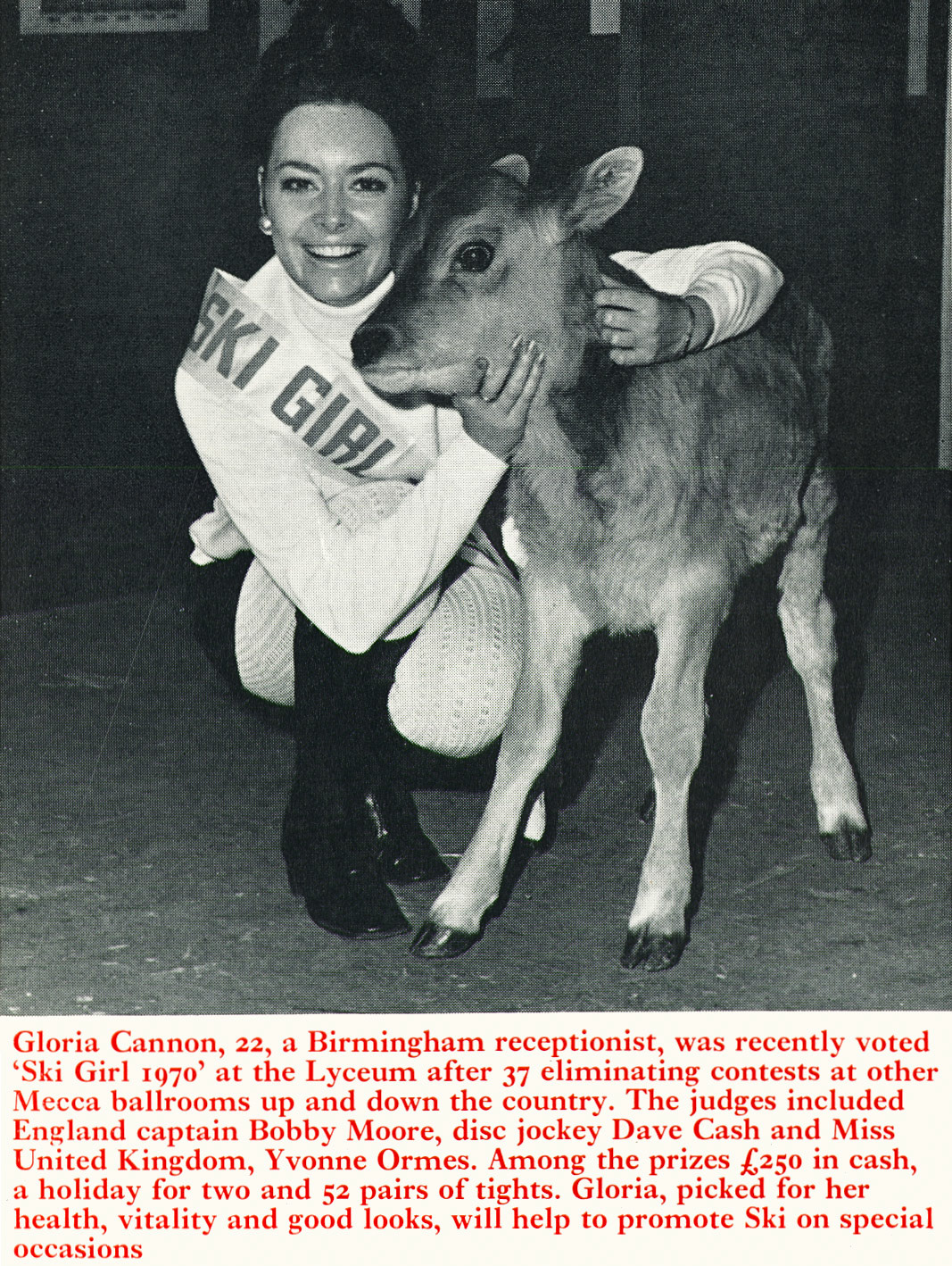 1970 Miss Ski Girl, Gloria Cannon. (Express News Christmas)