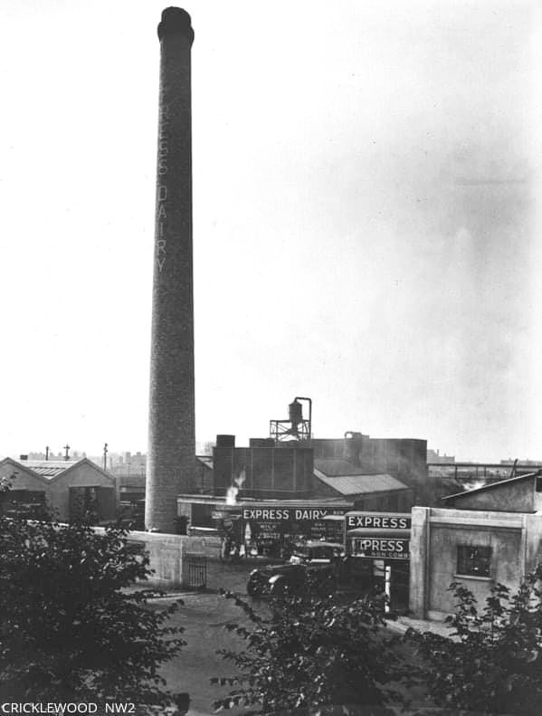 1950's ? Cricklewood Dairy and chimney