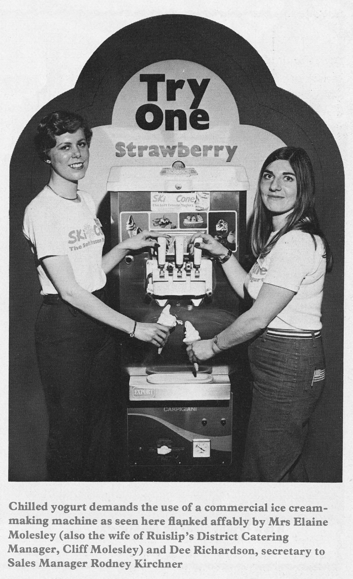 1977 Frozen Yogurt experimental product