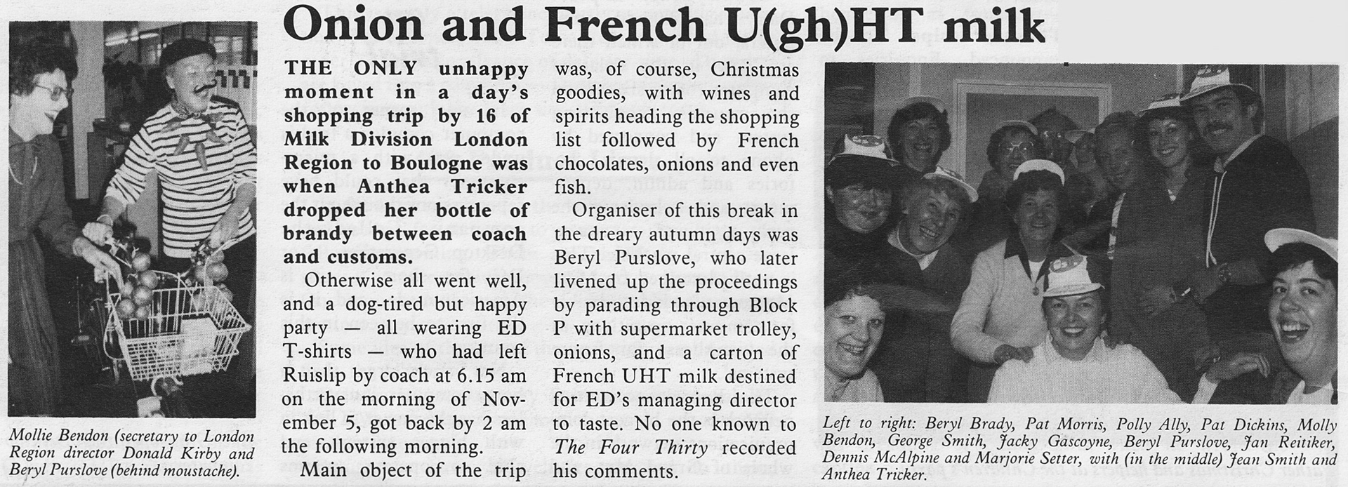 1984 February-The FourThirty magazine of South Ruislip Site. Christmas shopping trip to Boulogne