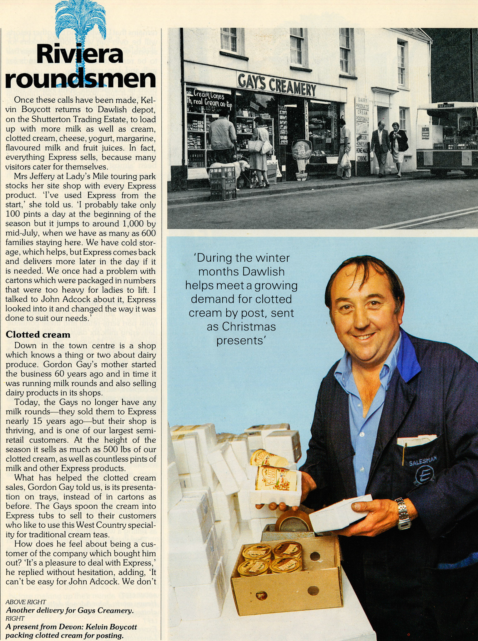 1985 Riviera Roundsmen in the Dawlish area