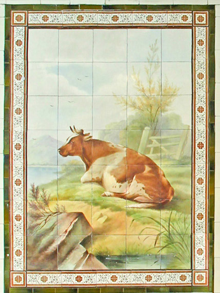 1900's Decorative tile panels installed at all J Clarke and Sons shops. (Courtesy Twickenham Park Residents Association)