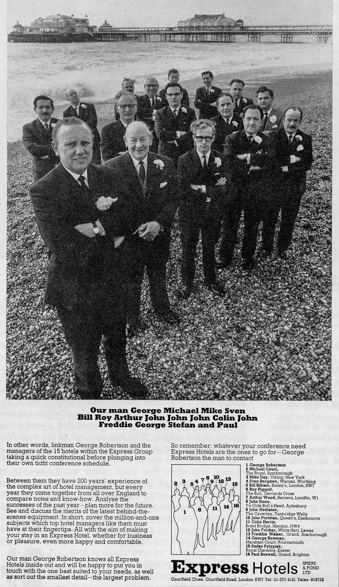 1968 Express's 15 hotel managers get together in conference