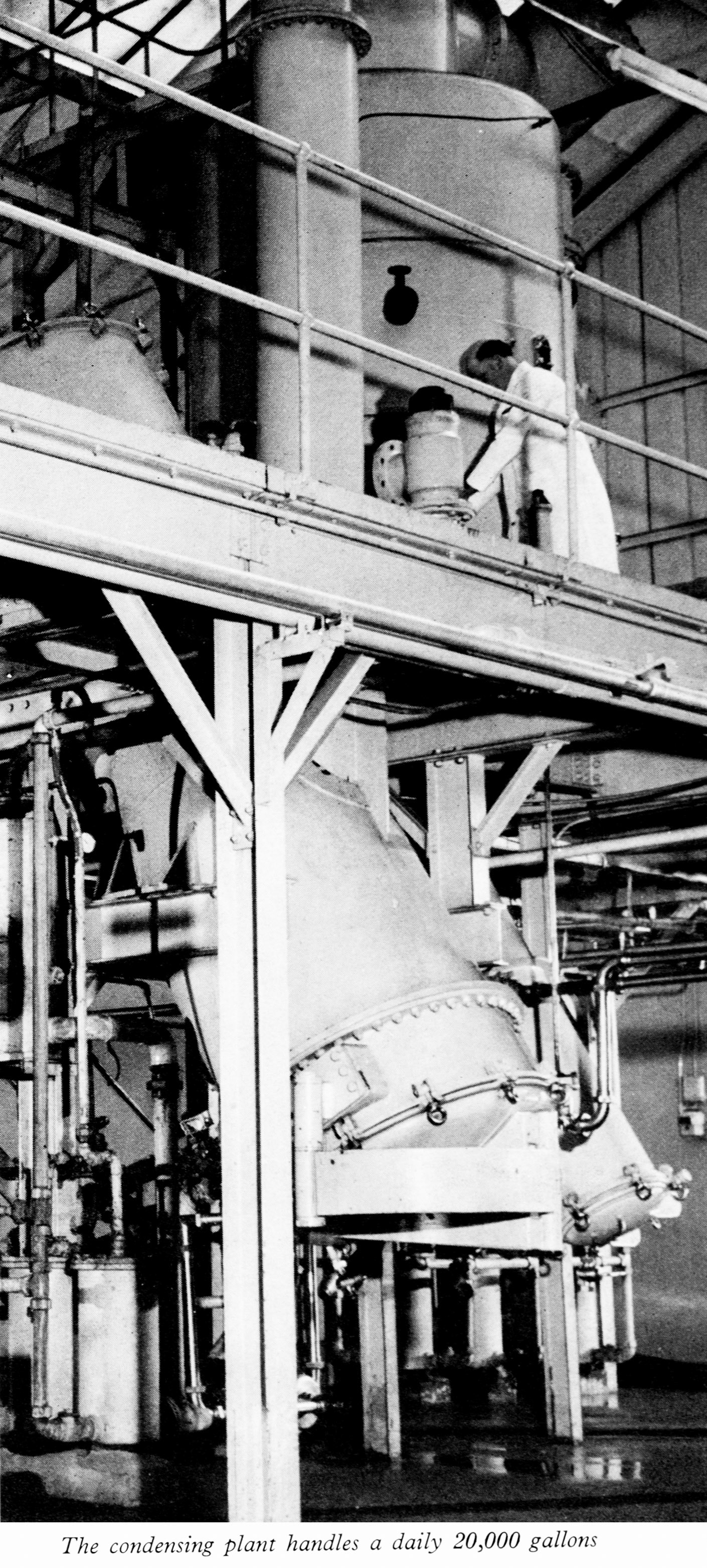 1961 Sanquhar condensing plant, handling 20,000 gallons a day. (Express News Autumn)