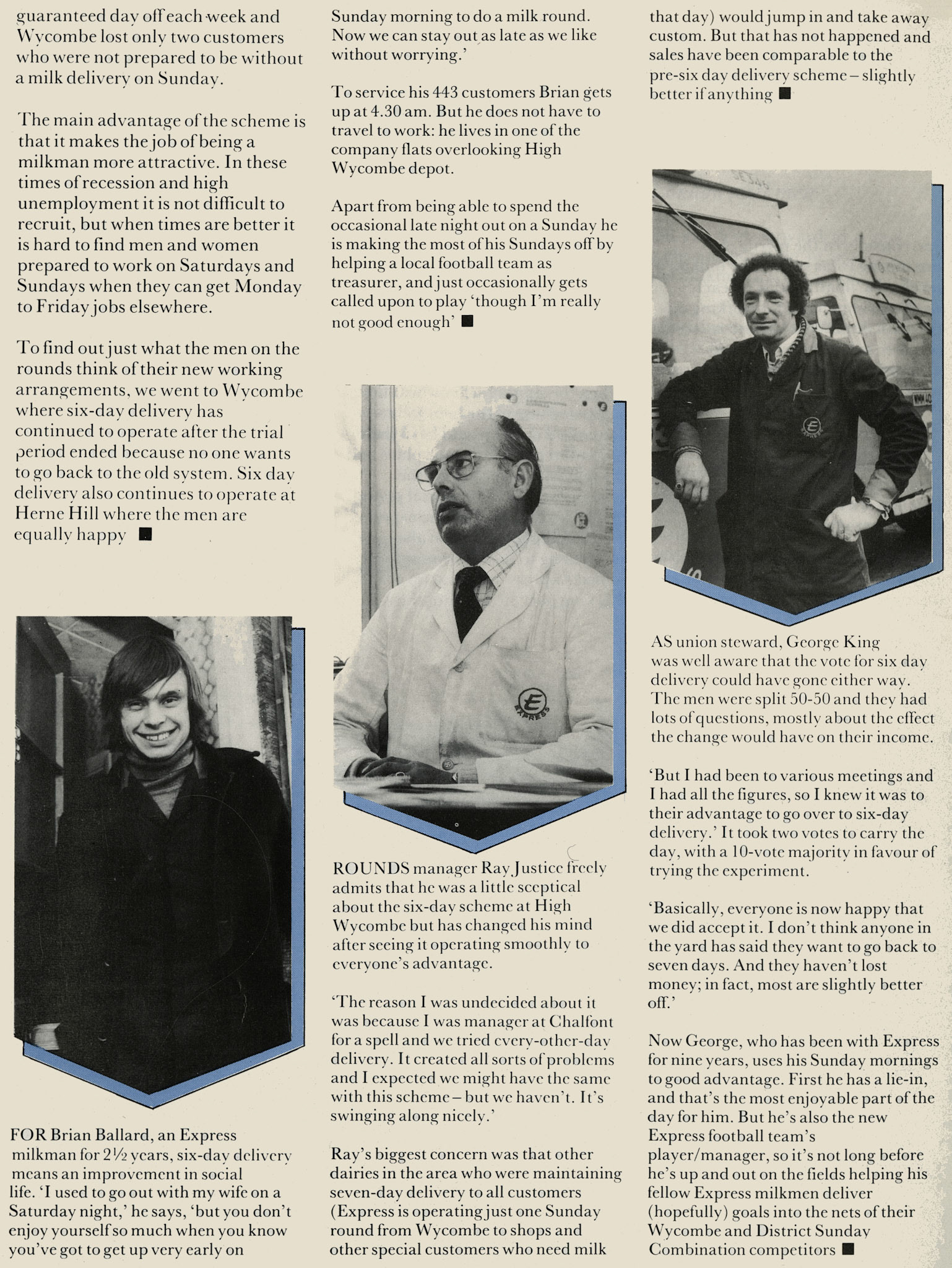 1981 Six-day delivery trials at High Wycombe and Herne Hill.  (January Express News)