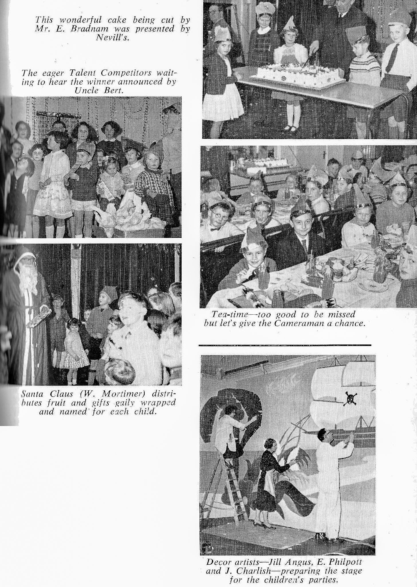 1960's Christmas Party at Didcot. (From Book of Job House Magazine, February 1961)