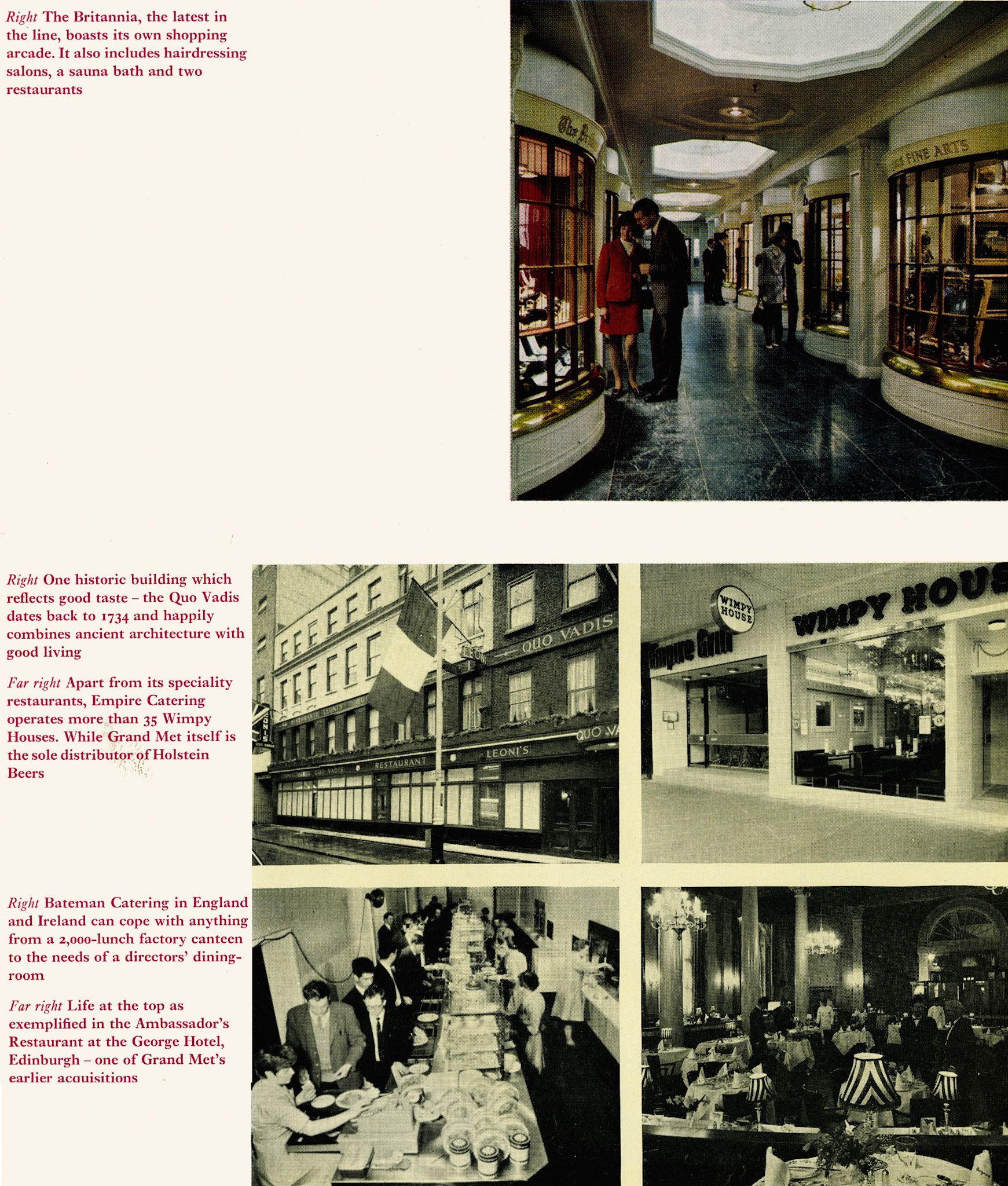 1970 Story of Grand Metropolitan Hotels over the past ten years. Page 4. (Express News Spring)