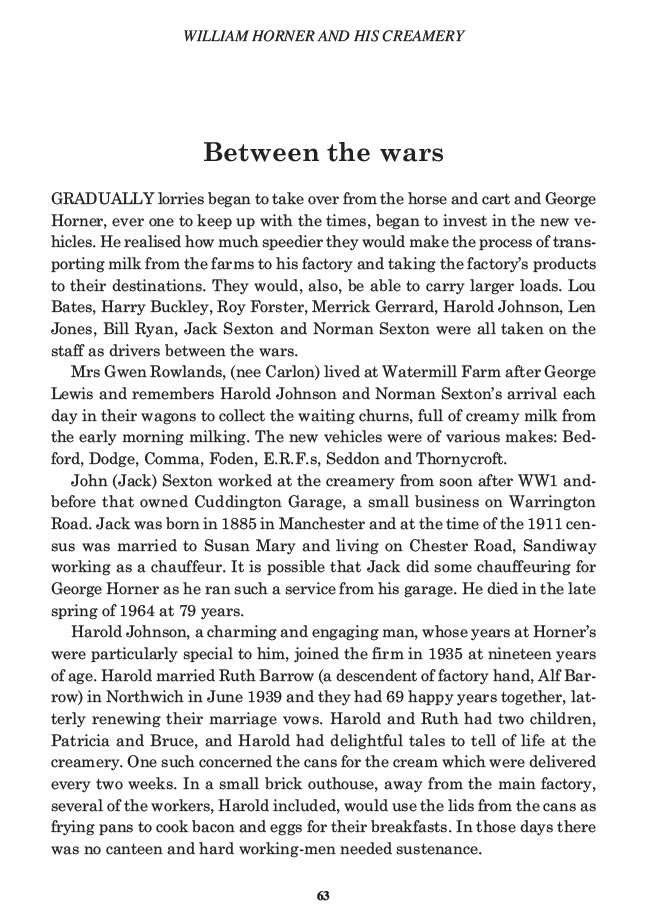 William Horner and his Creamery, Jill King