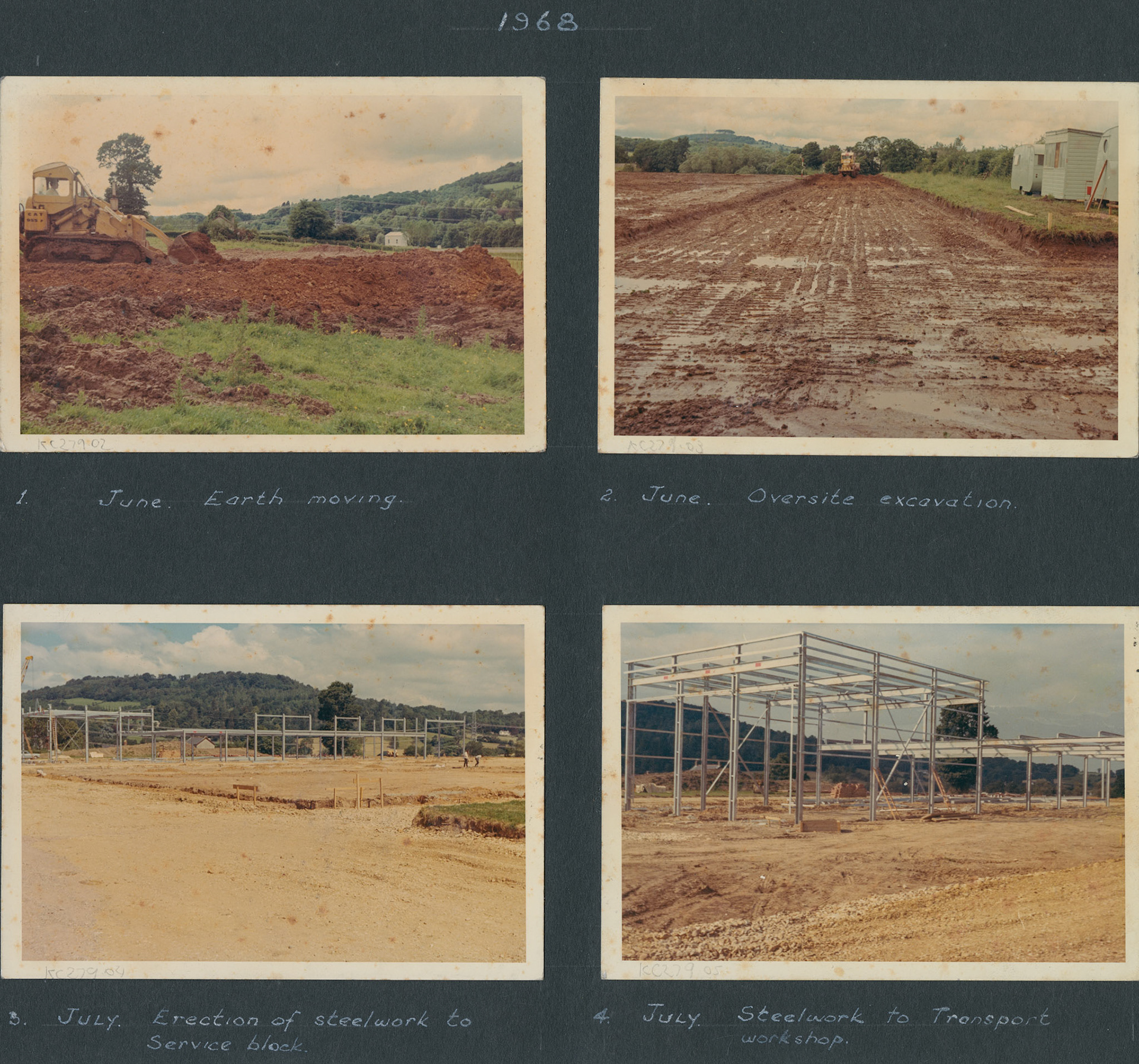 1968 A Photographic Record of the Construction of the Creamery (Courtesy Allhallows Museum, Honiton)