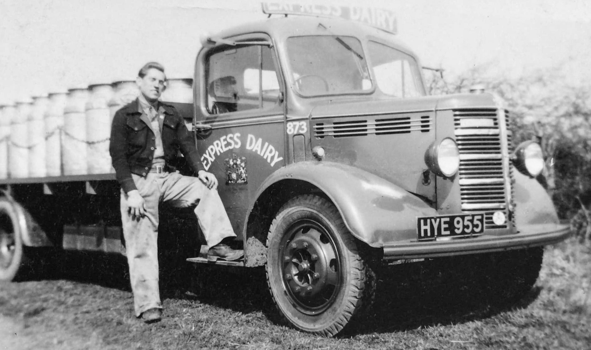 1950's Appleby-Arthur Dargue beside a Bedford Churn Collection truck. (Courtesy Iain Dargue, his son)