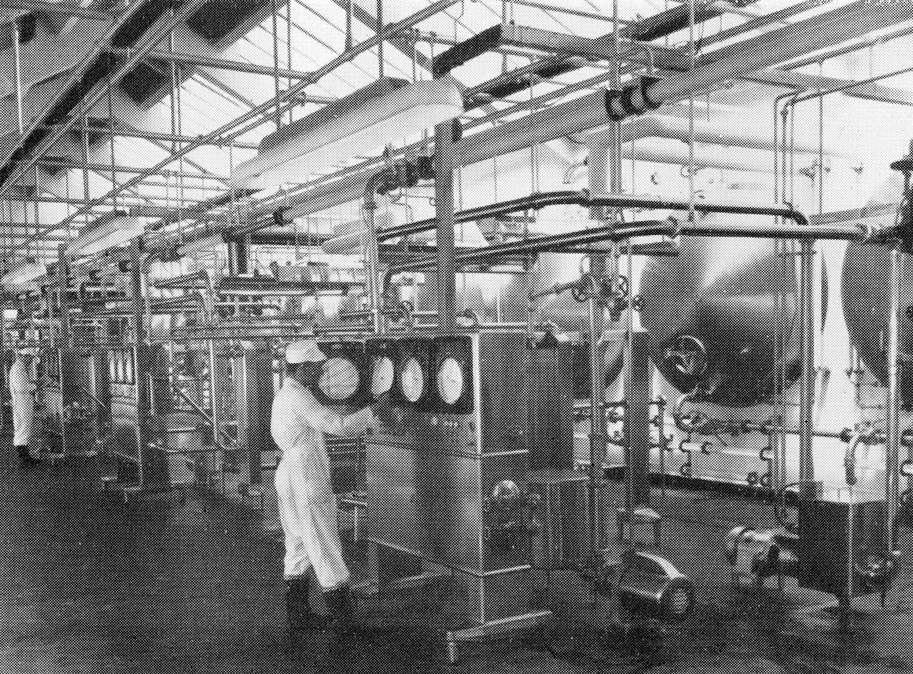 1955 South Morden-Pasteurising Floor (Image from Official Opening Brochure, courtesy Paul Luke)