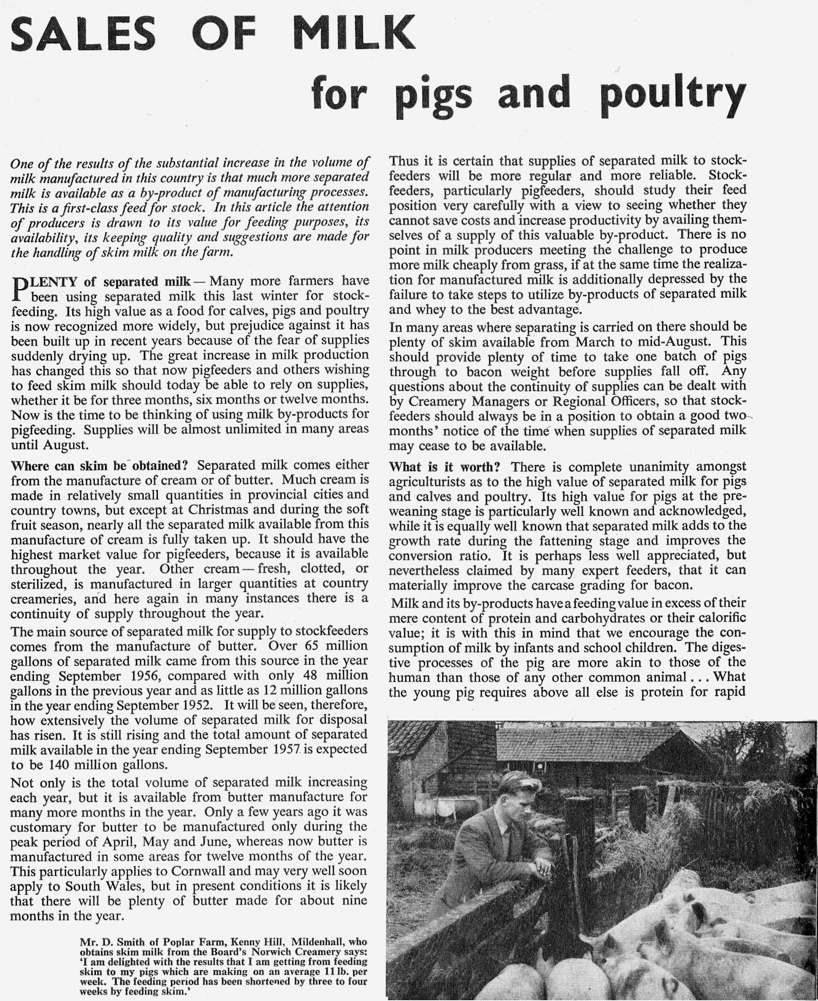 1957 Milk Producer Magazine Excerpts- (April, EDT Collection)