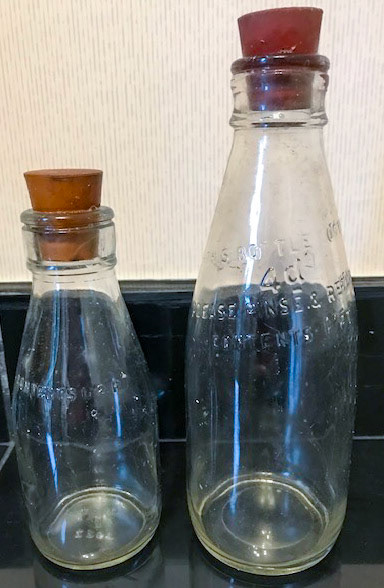 David Eyer's collection of Express memorabilia, from his daughter. Angela comments "My father used to work for Express Dairy, he drove one of the artic lorries at Cricklewood. His driving skills were amazing, how he reversed into some of the small milk depots is beyond me. Maybe his driving skill was down to his time served in the National Service in Egypt where he drove in convoys. I remember him telling me about of some of the farm collections and depots-Muswell Hill, Hampstead, College Farm (my sister worked at the weekend in the café for a while) Barnet, Homestead Farm Welwyn Garden City, Royal Parks and many more. When he was working it would be 6 days a week early start and late finish, and I think it was on a rota so it meant that he would have to work on a Sunday." (Courtesy Angela Eyers)