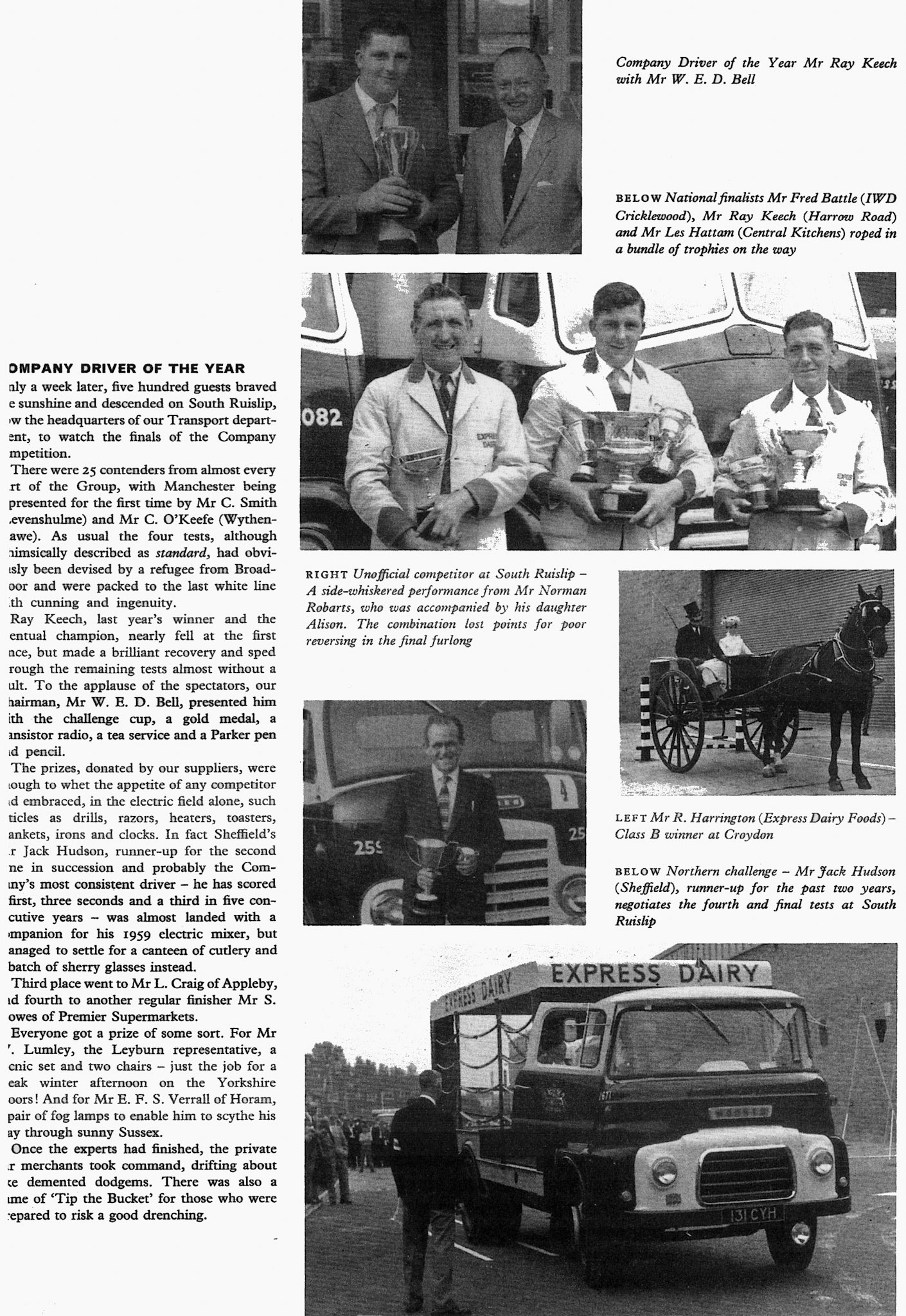 1961 Driver of the Year Competition. (Express News December)