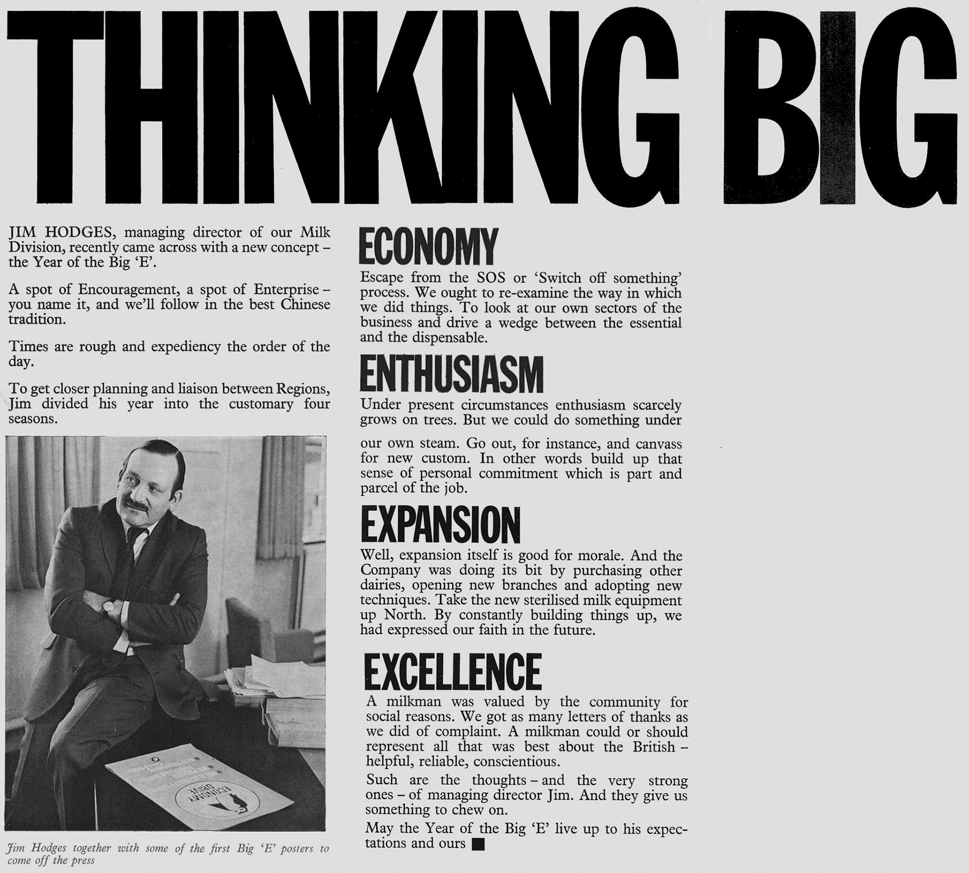 1975 Jim Hodges promotes the 'Big E'. (Express News Spring)