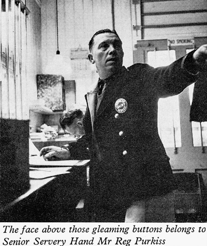 1961 West Green Road, Tottenham-Senior Servery Hand Reg Purkiss. (Express News Spring 1961)