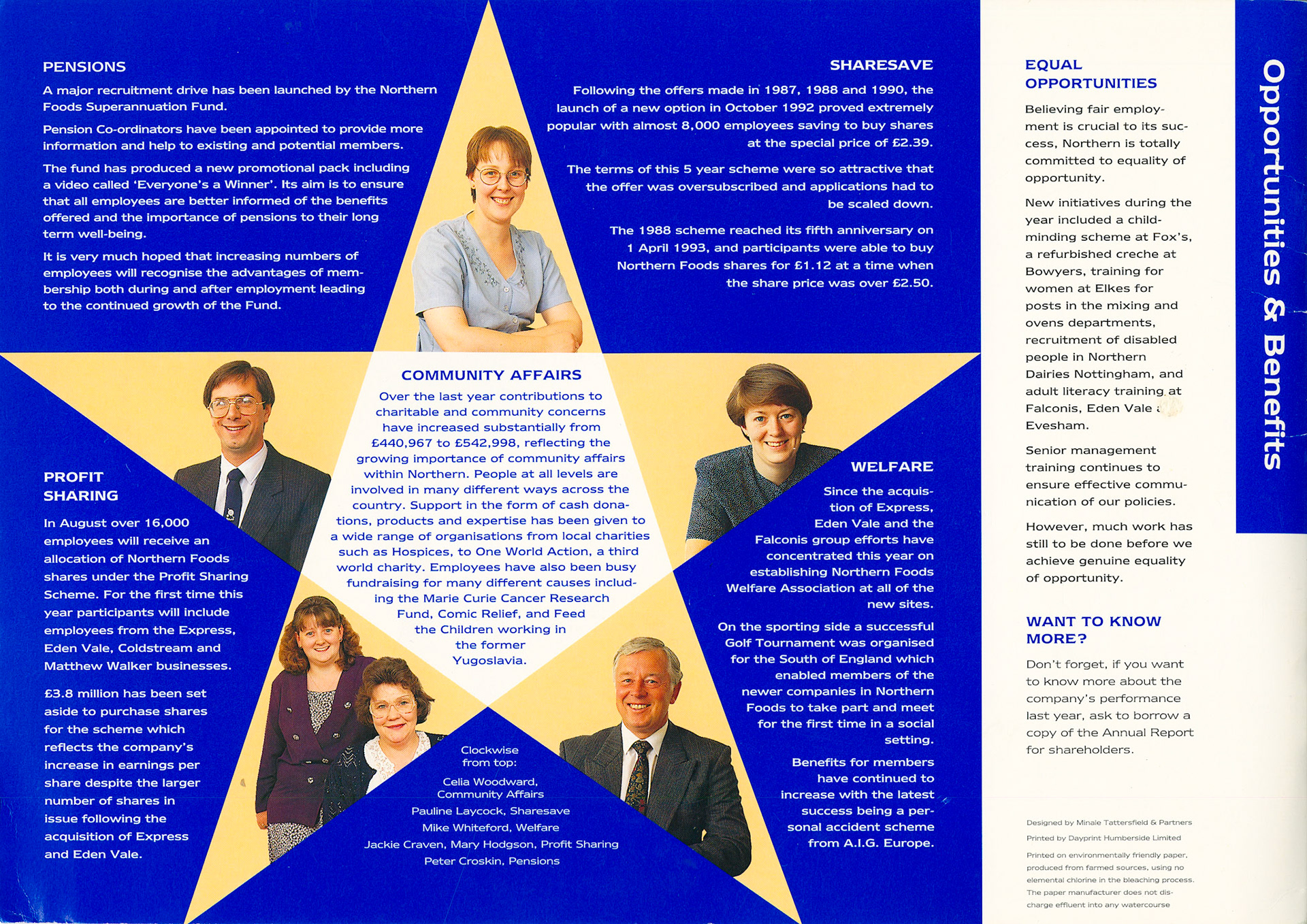 1993 Northern Foods Employee Report, following the purchase of Express and Eden Vale the previous financial year. (Express Dairy Tales Archive)