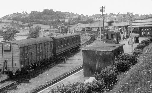 1957 Push-pull set no 381 on the branch line. (From Seaton Junction History, by Rick Wood)
