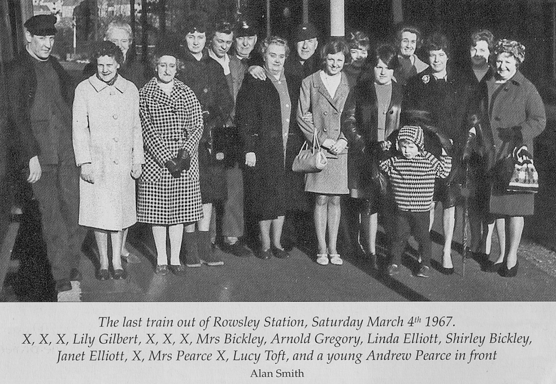 1967 Last train from Rowsley Station. (Courtesy 'Dales Life in the Devonshire and Rutland Villages' by Keith Taylor, County Books, image by: Alan Smith)