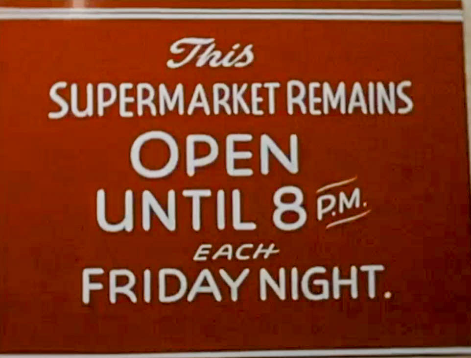 1957 Premier Supermarket sign