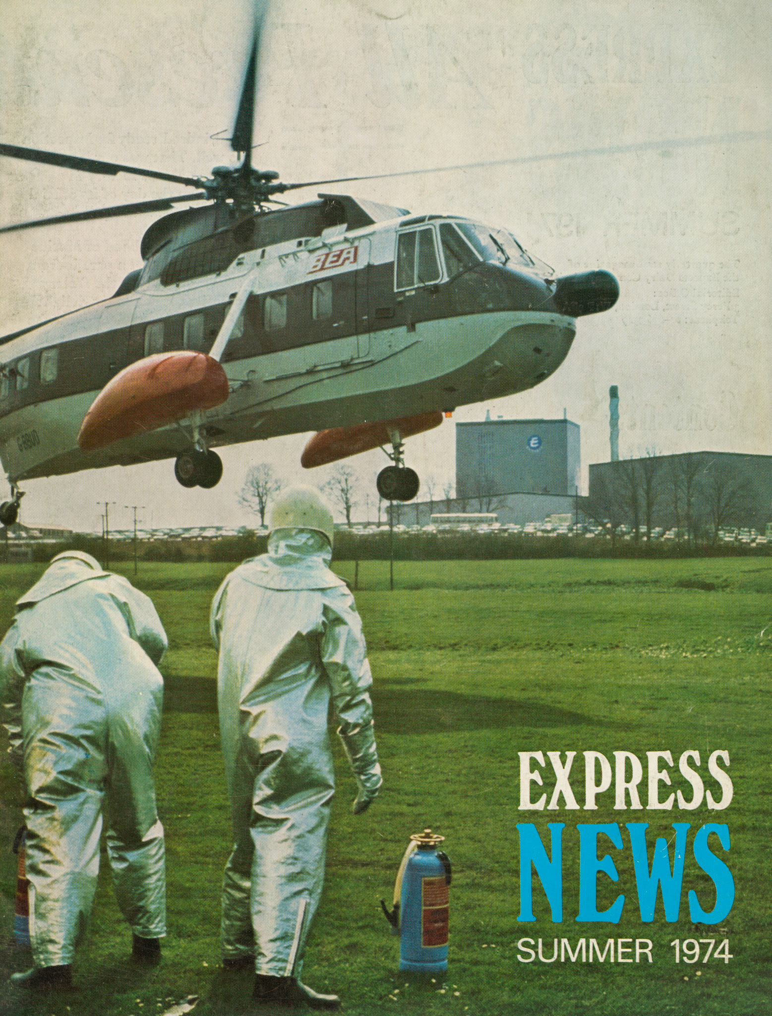 1974 North Tawton helicopter takeoff