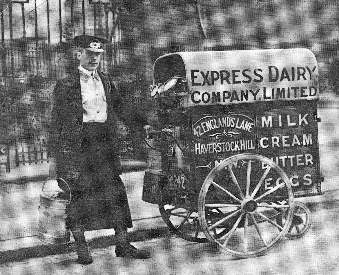 1911 Hand Cart-Haverstock Hill No: 242 (1960 Picture Set from Express News Christmas edition)