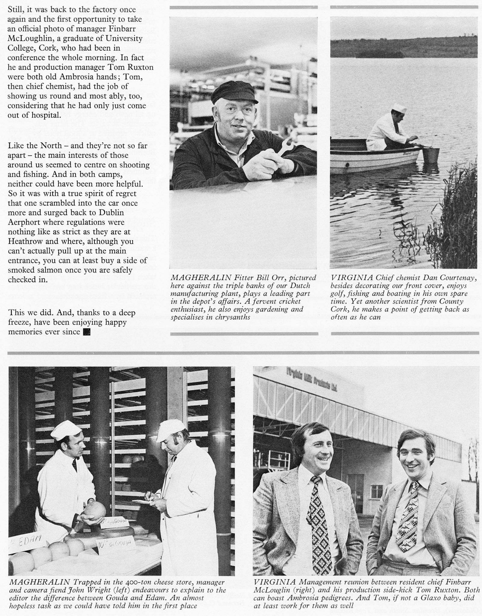 1976 Magheralin and Virginia Creameries compared in County Down (NI) and County Cavan (Ireland)