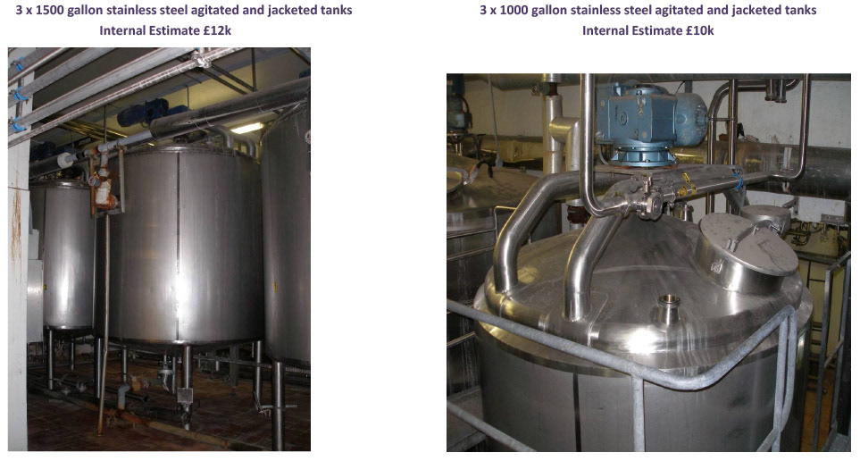 2012 Minsterley: Site Service and Storage Equipment-Jacketed Tanks.  (Greencore Asset Sale on purchase by Muller, Courtesy Paul Bloor)