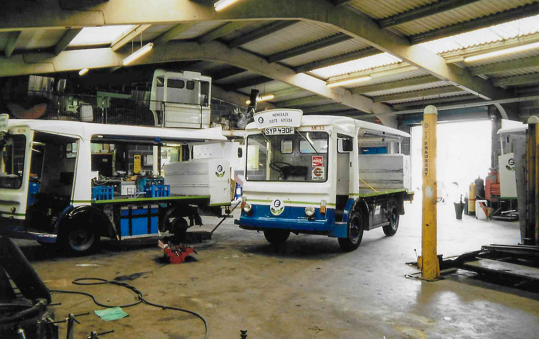 2000's? Vehicle maintenance workshop at Henleaze Depot (Courtesy Paul Luke)